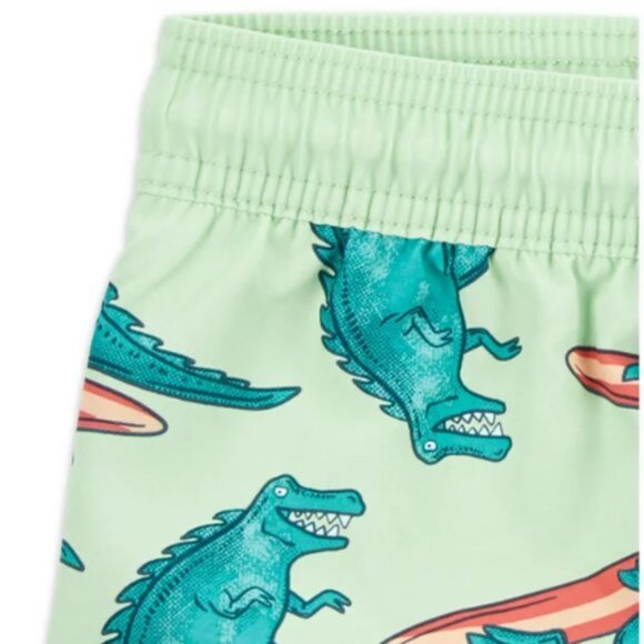 NEW 2Pc 12M Boys Surfing Dino Rashguard & Swim Trunks - Picture 4 of 4